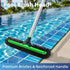 20" 12-Rows Wide Pool Brush Head, Heavy Duty Pool Scrub Brush with Soft Bristles, Inground/Above Ground Pool Brushes