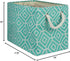 DII Large Rectangle Collapsible Polyester Storage Bin, Aqua, Stained Glass