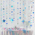 Iridescent Party Decorations, Star Circle Dot Paper Garland Banner for Kids Birthday, Baby Shower, Wedding, Festival
