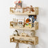 Nursery Shelves for Wall,3 Pack Pine Wood Nursery Floating Book Shelves,Scalloped Floating