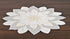 Embroidered Holiday Christmas White and Gold Star Poinsettia Doily Place Mat Small Table Topper (23 Inch Round)