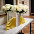 Golden Fan Book Ends Decorative Bookends for Shelves, Elegant Fan Bookends for Bookshelf Decor, Decorative Book