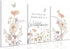 Dawaqwe 3PcsFramed Wildflower Nursery Canvas Wall Art Flower Botanical Sentence Poster Pink Watercolor
