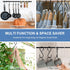 ADIIL 16 Pcs S Hooks with Safety Buckle, Heavy Duty Metal S Shaped Hooks for Hanging Plants, Kitchen Utensils