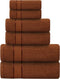 Bath Towels Set-100% Cotton-2 Bath Towel, 2 Hand Towels & 2 Washcloths-
