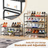 2 Closet 27 Inch Tier Shoe Rack, Metal Shoe Shelf Organizer for Entryway, Garage, Stackable, Black