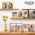 AEVETE 5x7 Double Hinged Wood Folding Picture Frames, Vertical with Plexiglass Front, Black