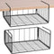 SUFAUY 2-Pack Steel Under Cabinet Shelf Basket Organizer, Metal Wire Rack Hanging Storage Baskets for Kitchen Pantry,