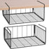 SUFAUY 2-Pack Steel Under Cabinet Shelf Basket Organizer, Metal Wire Rack Hanging Storage Baskets for Kitchen Pantry,