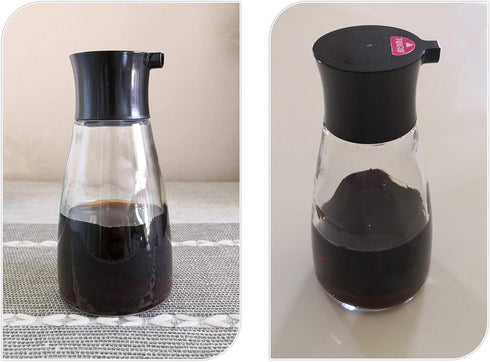 Excelity Cruet Dispenser Set for Olive Oil, Vinegar, Soy Sauce with Elegant Glass Bottle for Kitchen Cooking.