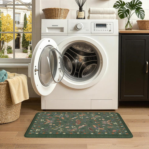 20''x31'', Set, LEEVAN Anti Fatigue Mats for Kitchen Floor Non-Slip, Cushioned Kitchen Mats for Floor Green Memory Foam