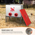 LUIHER 25LB 6 chicken food dispenser no waste chincken feeder Ports Large Capacity Galvanized Metal Poultry Feeder