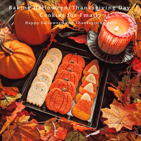 4" Halloween Cookie Cutters Set - Large Stainless Steel Baking Cutters in Pumpkin, Ghost, and Candy Corn Shapes