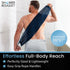 Japanese Exfoliating Washcloth for Back & Body - Charcoal & Silver Ion Exfoliating Towel with Handles - Two-Sided