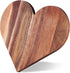 Heart Shaped Cutting Board, 12 x 10 x 0.6 Inch Acacia Wood Cheese Serving Platter, Charcuterie Board for Gifts