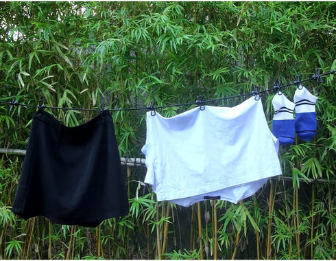 Travel Clothesline, Portable Retractable with 12 Clothespins for Indoor and Outdoor Drying