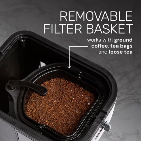 Homecraft 3-Quart Iced Coffee and Tea Maker - with Filter Basket, Flavor Enhancer, Adjustable Brew Strength