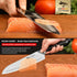 MAD SHARK Premium Santoku Knife - 8 Inch Professional Kitchen Knife, German Stainless Steel, Black