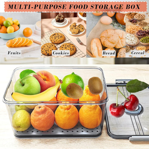 Counter Bread Box Bread Boxes for Kitchen Airtight,Time Recording Bread Storage Container with Lid, Bread Keeper