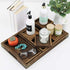 5-Piece Set, Rustic Wooden Serving Tray Handcrafted Nesting Trays with Handles for Ottoman & Coffee Table Decor