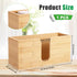 AFOROEOA Countertop 10.8'' 4'' 5'' Bamboo Paper Towel Dispenser Folded Paper Towel Holder Trifold Napkin Holder