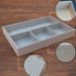 Desktop Storage Organizer, Nightstand or Dresser Organizer, Valet Tray with 4 Compartments, PU Leather, Pearl White
