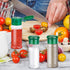 Supkiir 50Pcs 3.3 oz/100ml Plastic Spice Jars, Spice Containers with Shaker Lids Bottles Seasoning Shaker Jars