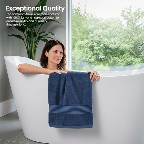 6 Pack Set, (27 54 Inches) 100% Utopia Towels Bath Towels x Ring Spun Cotton, Quick Dry, Highly Absorbent, Soft Feel