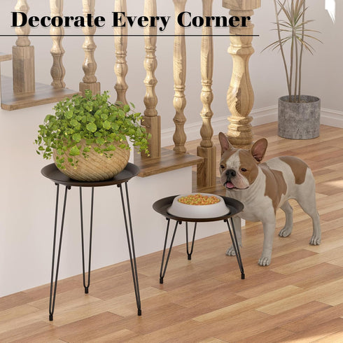 1 Pack SUEH DESIGN Plant Stand Indoor, Metal Plant Stand Round Plant Table Heavy Duty Plant Stool Tall Flower Pot