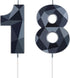 18th Birthday Candles, Black 3D Diamond Shape Number 18, Happy Birthday Cake Topper Decoration