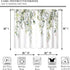 Sage Green Eucalyptus Botanical Leaves Floral Kitchen Window Curtains, 26x36 inch, Short Cafe Drapes for Bathroom