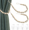 OCIOLI 2 Pieces of Wood Bead Curtain Tieback Boho Curtain Tiebacks Curtain