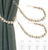 OCIOLI 2 Pieces of Wood Bead Curtain Tieback Boho Curtain Tiebacks Curtain
