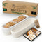 15 Inch Baguette Proofing Basket Set of 2 with Cotton Liners &