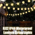 9.4Ft 10 Count RJZZ Lantern String Lights White Lantern Lights Nylon Lanterns with Lights Battery Operated String