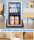 Mini Fridge Mat 24" x 24" with 0.8" Convex Edge, Silicone Floor Protector for Air Conditioner, Prevents Water Leakage