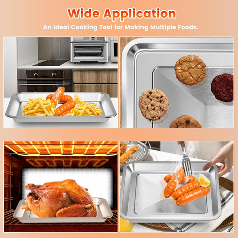 GWY Toaster Oven Tray Replacement for Cuisinart TOA-29, TOA-28, and AFR-25, Stainless Steel Air Fryer Tray