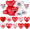 KatchOn Big Teddy Bear Balloons Set, 40 Inch, Pack of 13, I Love You Balloons for Engagement