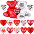 KatchOn Big Teddy Bear Balloons Set, 40 Inch, Pack of 13, I Love You Balloons for Engagement
