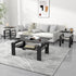 2-Tier (1, Glass Side Table Modern Glass Top Corner Table Living Room Square Side Table with Metal Leg for Living Room