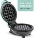 Elite Gourmet EWM015M Electric Nonstick 4.5-inch Mini Waffle Maker, Belgian Waffles, Compact Design, Hash Browns, Keto, Snacks, Sandwich, Eggs, Easy to Clean, Mint by Elite Gourmet