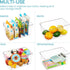 Vtopmart Clear Plastic Storage Bins, 6 PCS Pantry Organizer Bins with Handle for Kitchen, Refrigerator, Freezer