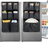 Mini Fridge Caddy Organizer Storage Bag, Over The Fridge Storage with 15 Extra Large Pockets for Daily Stuff (Black)