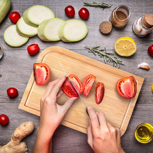 11.5"x 8" Small Bamboo Wood Cutting Board, Lightweight Wooden Fruit Cutting Board for Home. by LorisArm