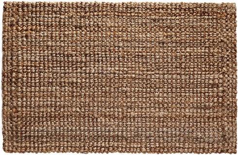 Jute Handspun 24" x 36" Area Rug, Premium Reversible Chunky Textured Tan Beige Accent Carpet