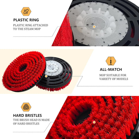 4Pack S7000 S7001 S7020 S7005 S8021 S8001 Brush for Shark Steam Mop Replacement Brush Head and Scrub Pad Abrasive