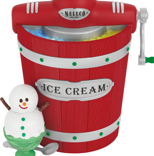 Nostalgic Nellco Ice Cream Maker Ornament with Light & Sound
