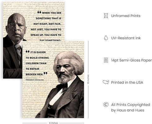 HAUS AND HUES African American Wall Art - Black History Month Posters & Classroom Decorations (8" x 10")