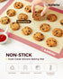 Katbite Silicone Baking Mat Colorful Collection - Set of 3: 2 Half Sheets & 1 Quarter Baking Sheet, Pink