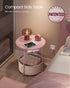 ULET228R01 VASAGLE LILEA Collection - Side Table with Charging Station, Round End Table with Fabric Basket, Nightstand